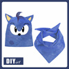 KID'S CAP AND SCARF - BLUE HEDGEHOG 55-58
