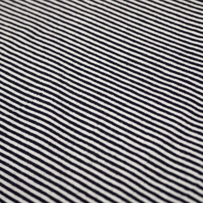 Viscose jersey - STRIPES DARK BLUE / WHITE 0,2cm x 0,2cm