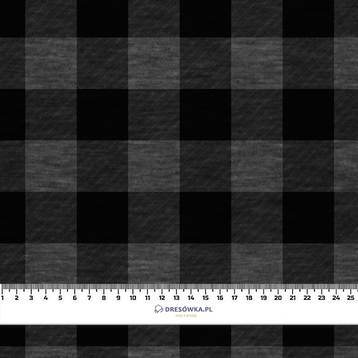 CHECK VICHY - MELANGE GRAPHITE - Woven Fabric for tablecloths