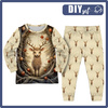 KINDERPYJAMAS "MIKI" - VINTAGE CHRISTMAS REINDEER M. 1 - Nähset (122/128)