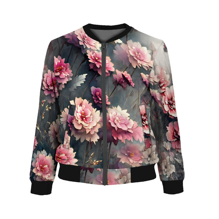 DÁMSKA BOMBER BUNDA (KAMA) - VINTAGE FLOWERS vz. 3 XXL