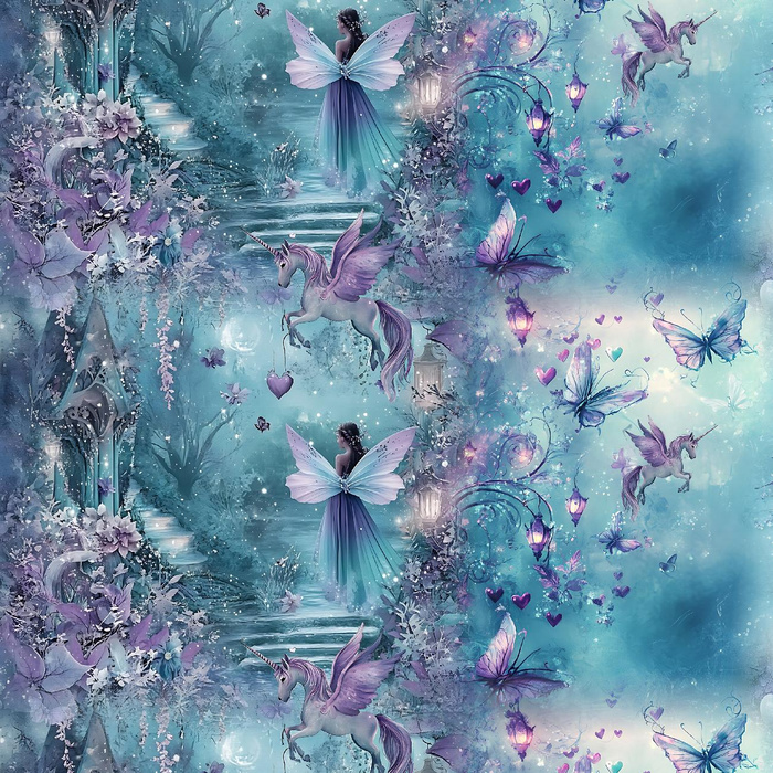 FAIRY WORLD wz.6 - tkanina bawełniana