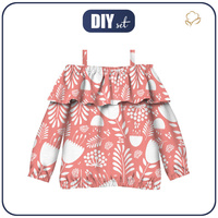 Bardot neckline blouse (VIKI) - FOLKLORE PAT. 2 - sewing set