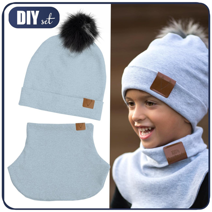 LIGHT BLUE - Cap and loop creative sewing set