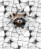 ANIMALS CRACKED wz.2 (raccoon) - panel (60cm x 50cm) Panama 220g