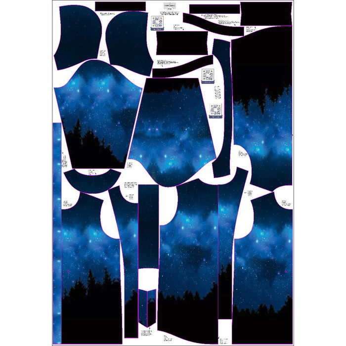 WOMEN'S PARKA (ANNA) - NIGHT SKY - sewing set S