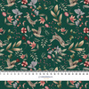HARES AND BIRDS / BOTTLED GREEN (INTO THE WOODS) - looped knit fabric with elastane ITY