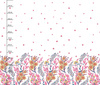 BLUMEN (Motiv 7) / weiß - Kleid-Panel krepp
