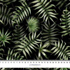 TROPIKALNE LIŚCIE wz. 3 / czarny (JUNGLE) - tkanina wodoodporna