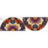 Malý panel pro kruhovou sukni - Viskózový jersey - COLORFUL FLOWERS wz. 4