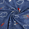 95CM FLUGZEUGE (FLUGZEUGE) / ACID WASH DUNKELBLAU - French Terry mit Elasthan