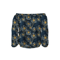 Carmenausschnitt Bluse (SOFIA) - FLOWERS M.20 - Nähset M