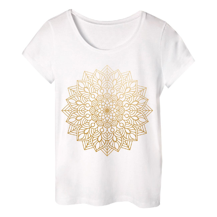 PIŻAMA-T-SHIRT - ZŁOTA MANDALA - M