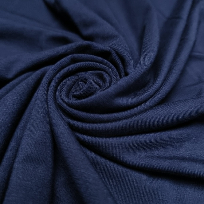 Bambusjersey mit Elasthan - MARINEBLAU