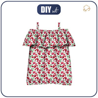 Carmenausschnitt Bluse (SARA) - SÜßKIRSCHEN M. 5 - Nähset