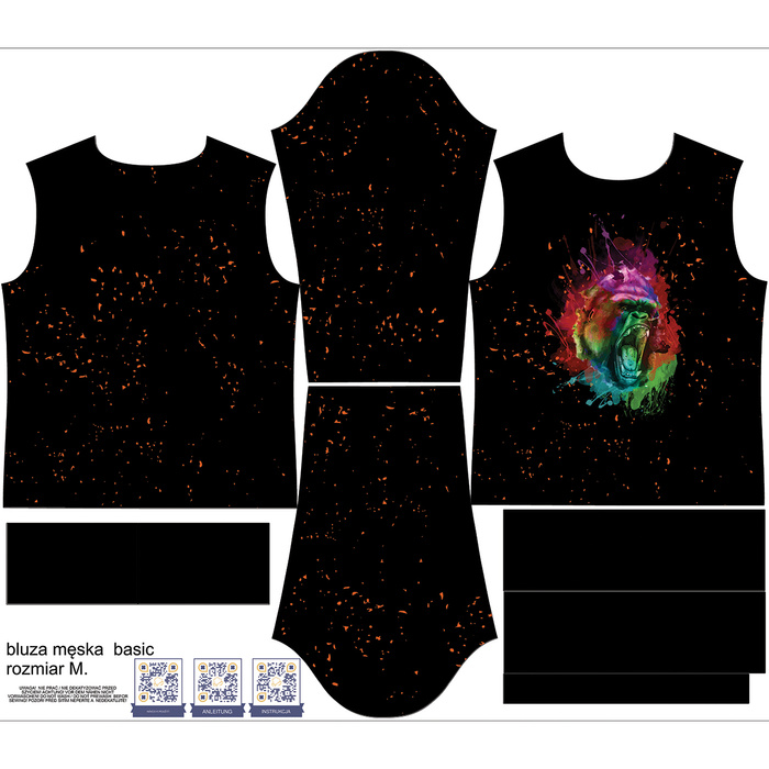 BASIC HERREN SWEATSHIRT (OREGON) - AFFE - Nähset M