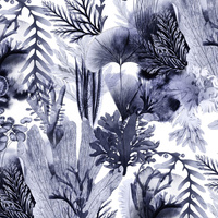 AQUATIC PLANTS pat. 1 - Cotton woven fabric