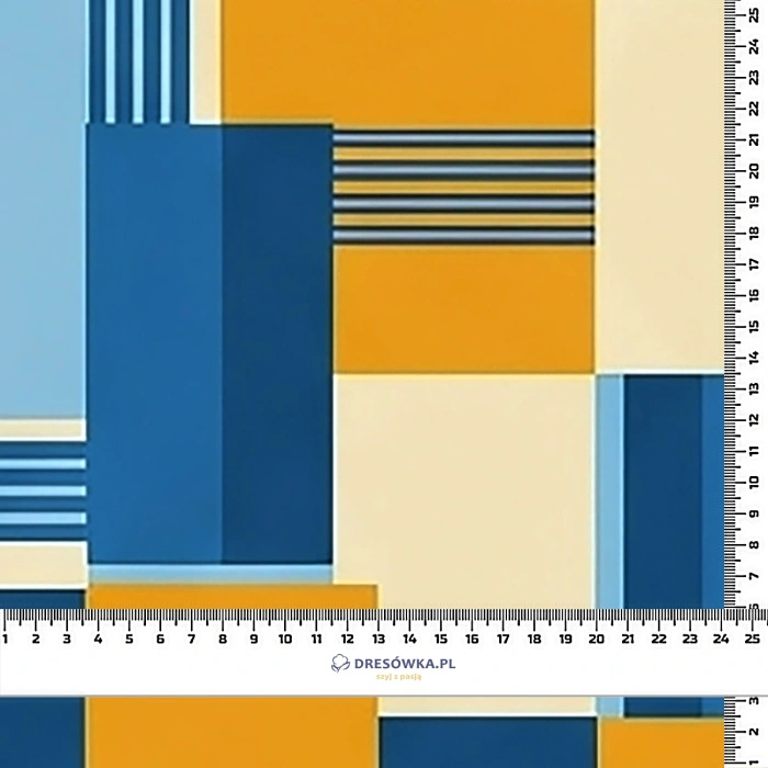 RETRO GEOMETRIC WZ. 3 - Drelich bavlněný