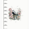 PANDA FAMILY - Paneel (75cm x 80cm)  Baumwoll Webware