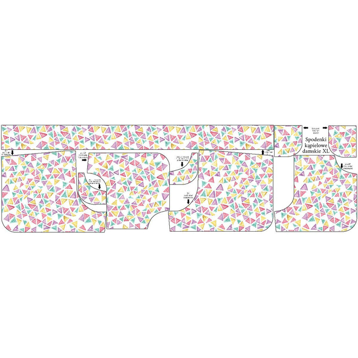 Women’s boardshorts - TROPICAL TRIANGLES - sewing set