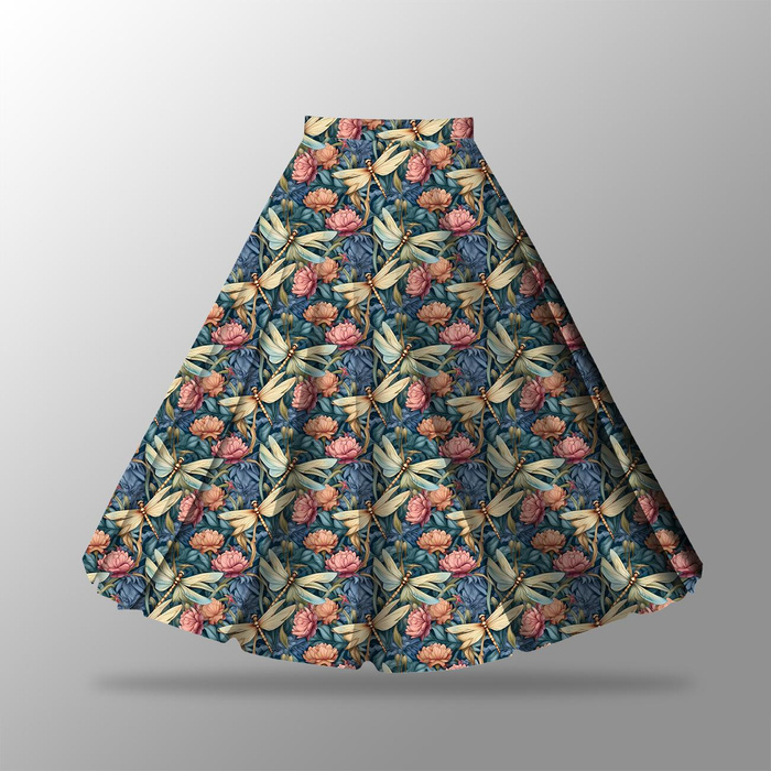 Skirt panel "MAXI"/ Butterfly & flowers wz.11