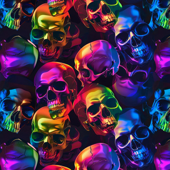 NEON SKULL WZ.1- single jersey s elastanem ITY