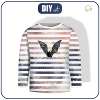 LONGSLEEVE - NETOPÝŘI / pruhy (ZAČAROVANÁ NOC) - single jersey (134/140)