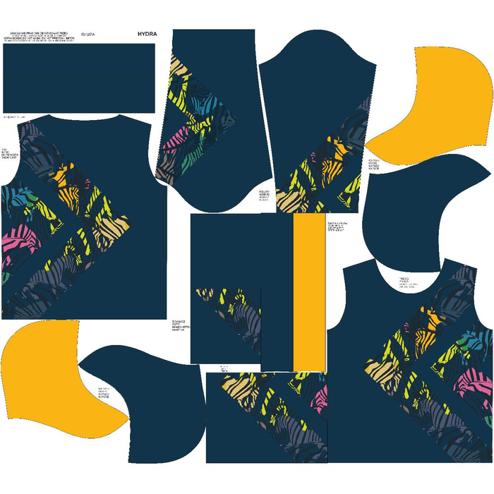 UNISEX HOODIE (HYDRA) - REGENBOGEN ZEBRAS Ms. 2 - Nähset (158/164)