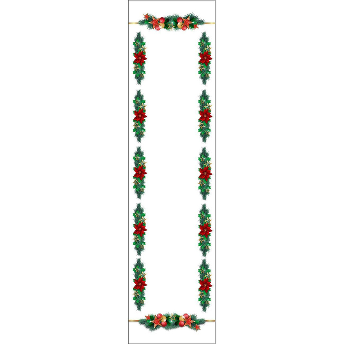 TABLE RUNNER PANEL - CHRISTMAS WREATH - sewing set