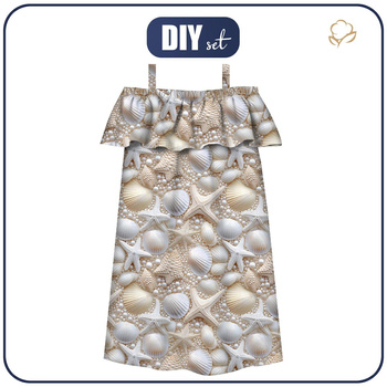 Bardot neckline dress (LILI) - SEA WORLD pat. 5 - sewing set