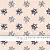 SNOWFLAKES pat. 5 (WINTER TIME) / beige - Cotton woven fabric