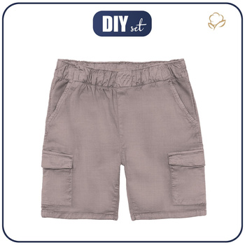KID`S CARGO SHORTS - BEIGE - sewing set