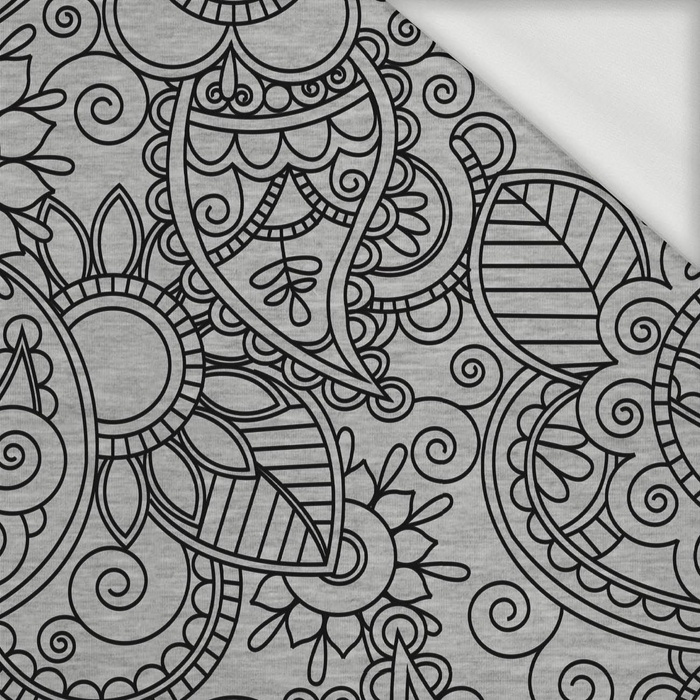 MEHNDI SCHWARZ / melange grau - Sommersweat