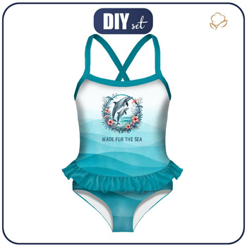 Girl's swimsuit - CUTE ANIMALS WZ.6 - sewing set