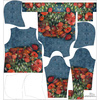 BLUZA DAMSKA (POLA) CLASSIC Z KAPTUREM - WAZON Z CZERWONYMI MAKAMI (Vincent van Gogh) - zestaw do uszycia XXXL