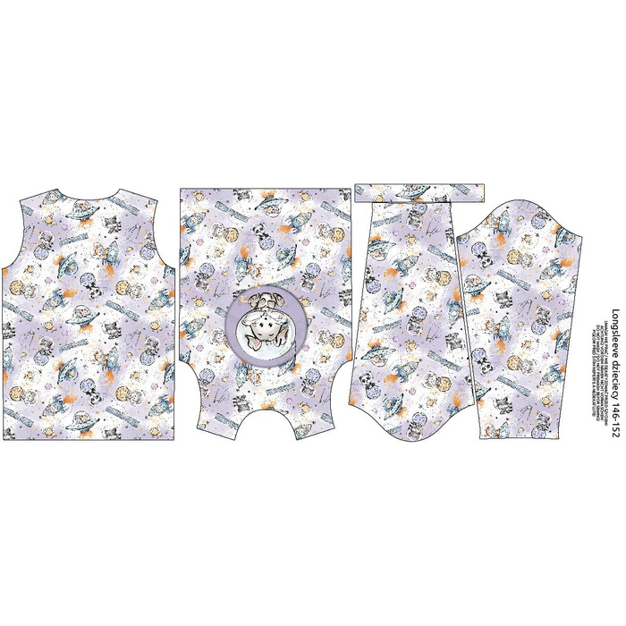 Longsleeve - SPACE CUTIES pat. 10 (CUTIES IN THE SPACE) - single jersey (98/104)