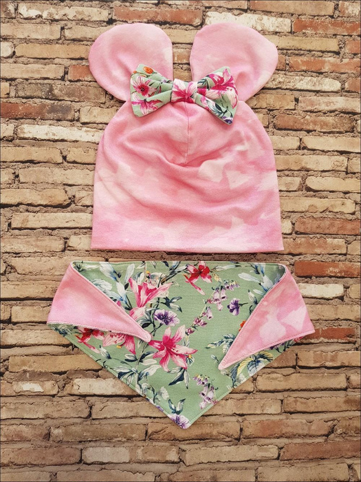 KID'S CAP AND SCARF (CLASSIC) - DEERS ON A MEADOW pat. 2 48-50