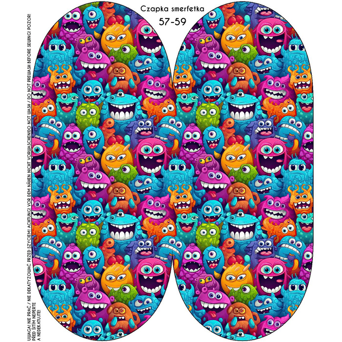 "Beanie" Mütze - CRAZY MONSTERS M. 3 51-53