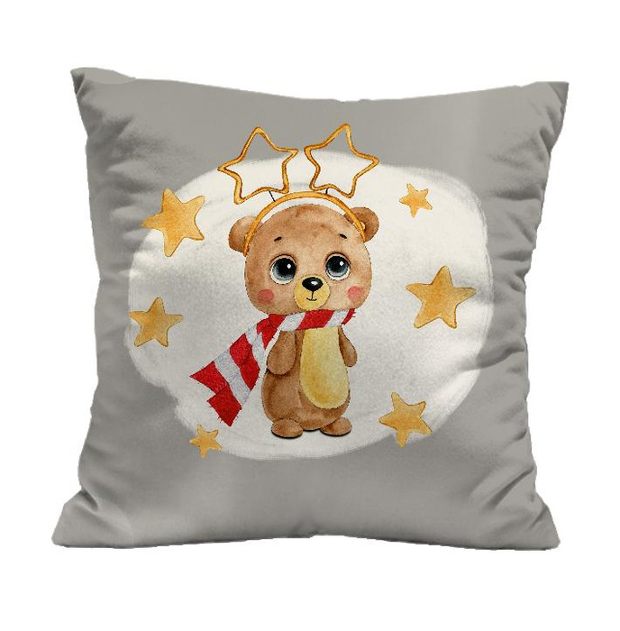 CUSHION PANEL - LEO THE WINTER BEAR