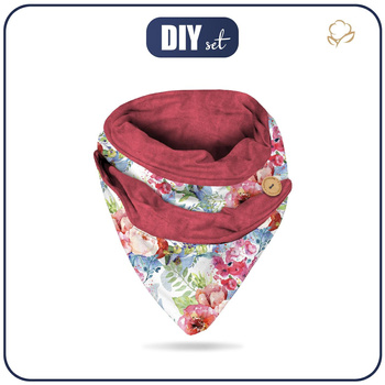 BUTTON SCARF - WILD ROSE PAT. 3 (IN THE MEADOW) - sewing set