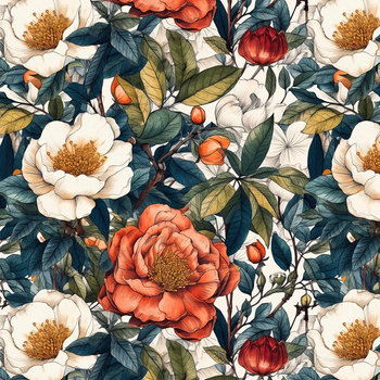 FLOWERS WZ.47- Polster- Velours