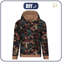 CLASSIC WOMEN’S HOODIE (POLA) - FLOWERS WZ.60 - sewing set M
