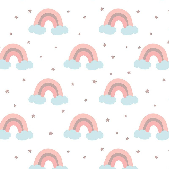 PASTELL - REGENBOGEN (PASTELL - HIMMEL) - Baumwoll Webware