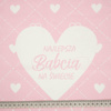 CUSHION PANEL - Najlepsza Babcia na Świecie/ hearts and rhombuses- HOME DECOR PREMIUM 