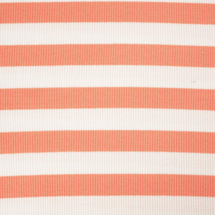 STRIPES / D-172 PEACH FUZZ - Ribbed knit fabric