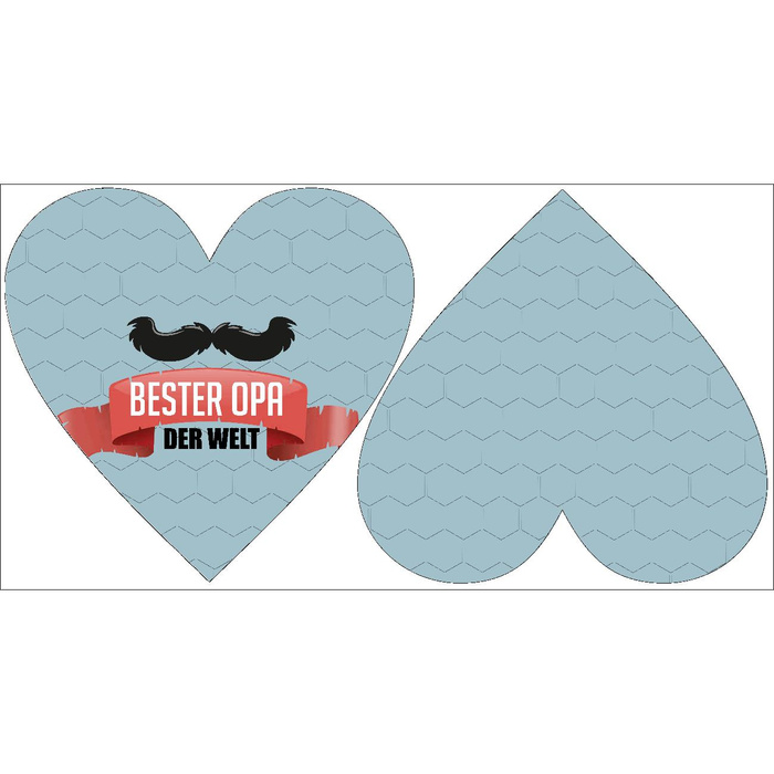 DECORATIVE PILLOW HEART -  Bester Opa der Welt