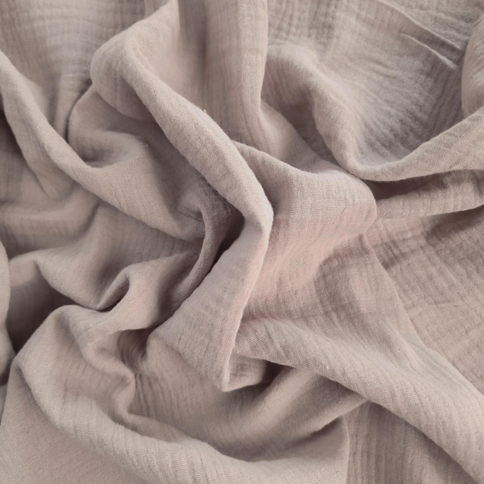 Cotton Muslin Double Gauze - CAFE LATTE