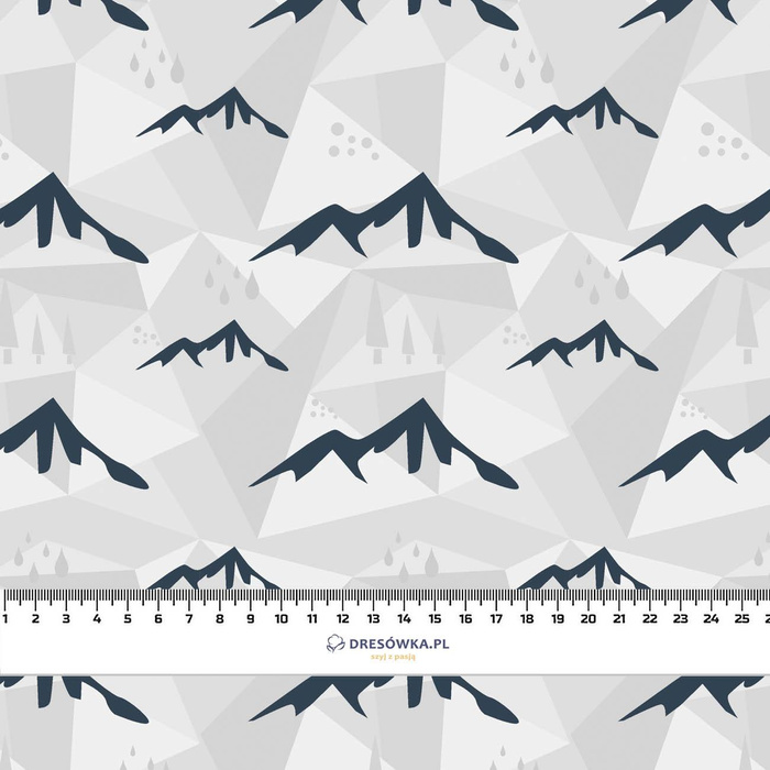 GEBIRGE (Adventure) / grau - Baumwoll Webware