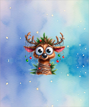 Christmas animal wz. 6 - panel (60cm x 50cm) teplákovina počesaná s elastanem ITY