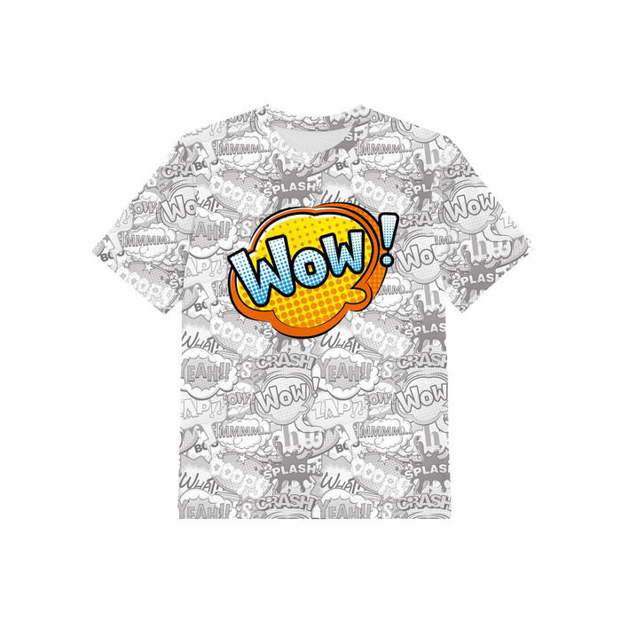 T-SHIRT DZIECIĘCY - KOMIKS / wow - single jersey (116/122)